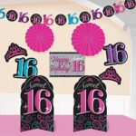 : purple sweet sixteen decorations